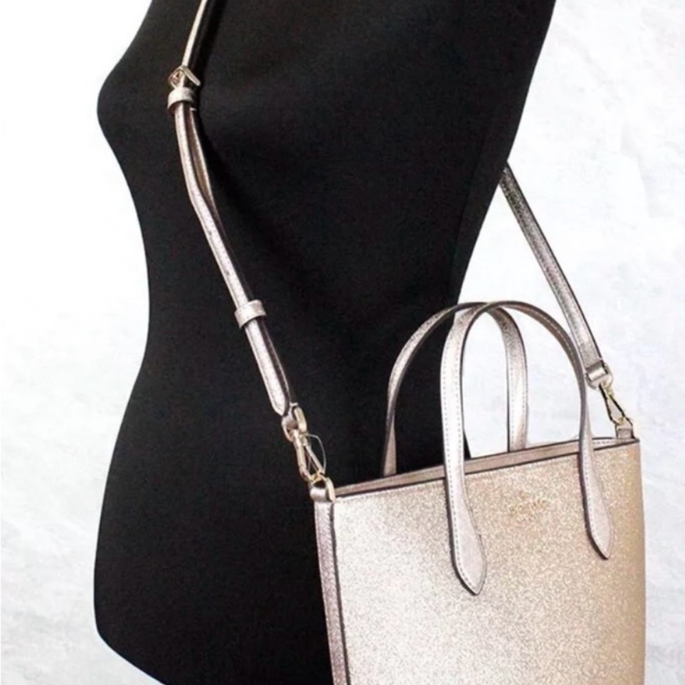 Kate Spade Gold Glitter Crossbody Bag - Picture 5 of 7